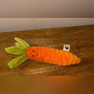 Jellycat Orange Carrot Plush with Green Leaves